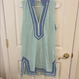 Cabana Life Blue and White Striped Dress